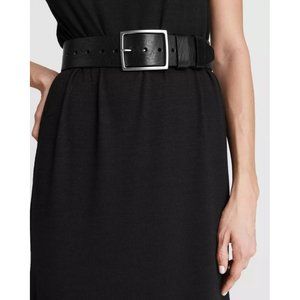 Rag & Bone Jumbo Boyfriend Belt in Black Leather Medium New